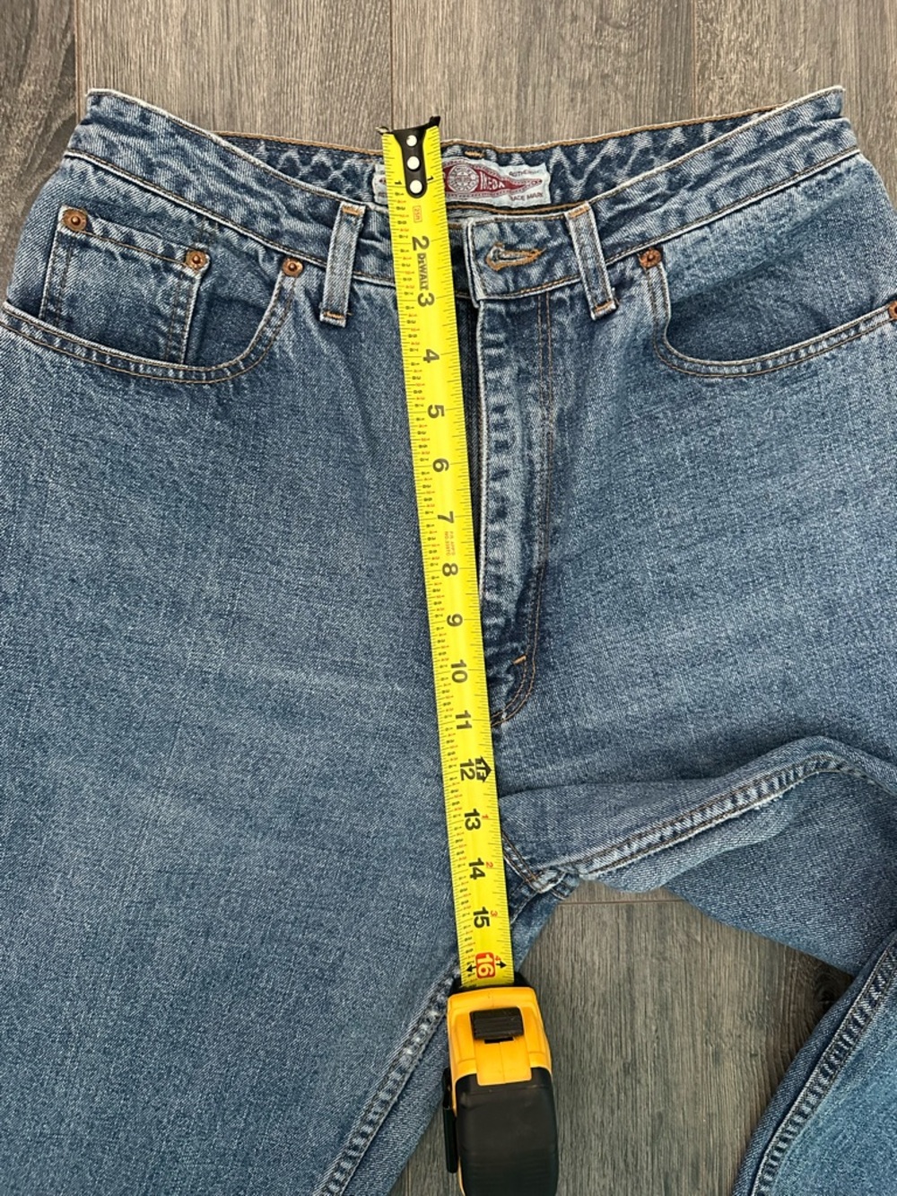 Vintage Ikeda High Waist 90s Mom Jeans Womens Blue Canadian Denim Retro Straight - Picture 9 of 12